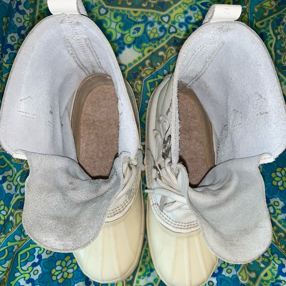 ❄️ SALE ❄️ Sorel Manitou White Leather Snow Boots - Picture 7 of 16